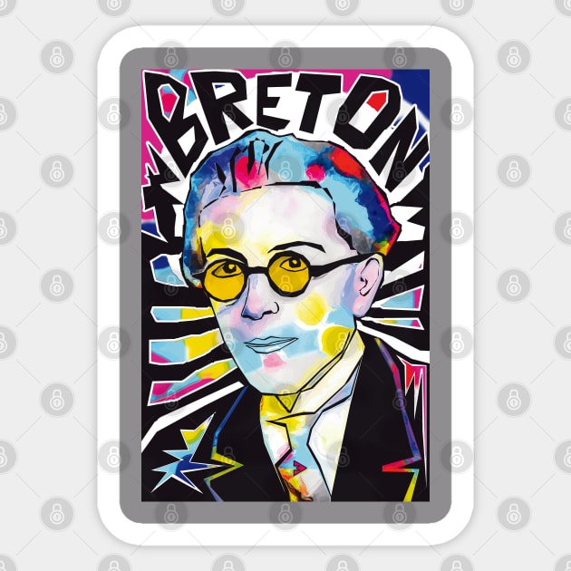 André Breton VI Sticker by Exile Kings 